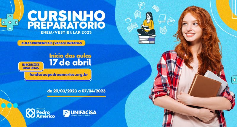 Enem/Vestibular 2023; Inscri&ccedil;&otilde;es abertas para cursinho preparat&oacute;rio gratuito