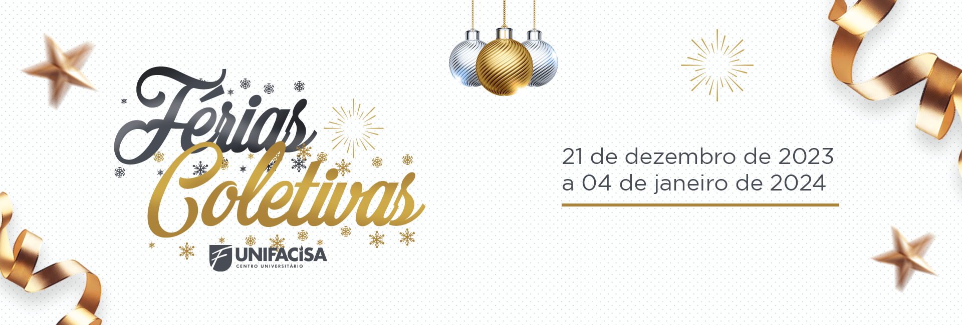 Comunicado - F&eacute;rias coletivas