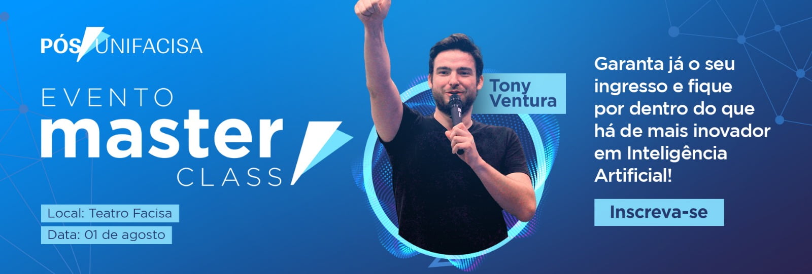 Masterclass com o especialista Tony Ventura ser&aacute; promovido pela P&oacute;s Unifacisa em agosto&nbsp;