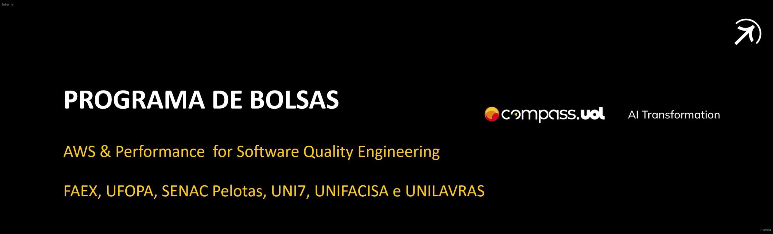 Unifacisa firma parceria com a Compass UOL e AWS, garantindo oportunidades exclusivas para os estudantes de tecnologia; saiba como participar&nbsp;