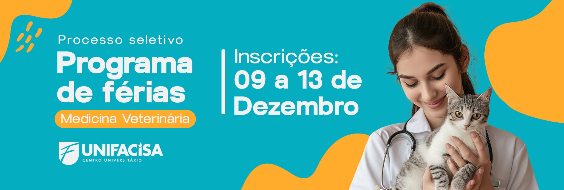 Unifacisa abre inscri&ccedil;&otilde;es para o programa de f&eacute;rias do curso de Medicina Veterin&aacute;ria&nbsp;