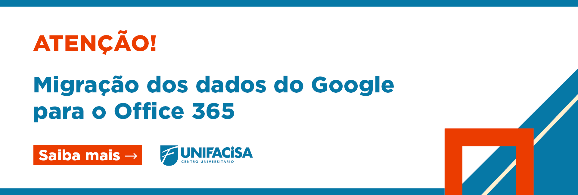 Aten&ccedil;&atilde;o! Migra&ccedil;&atilde;o dos dados do Google para o Office 365